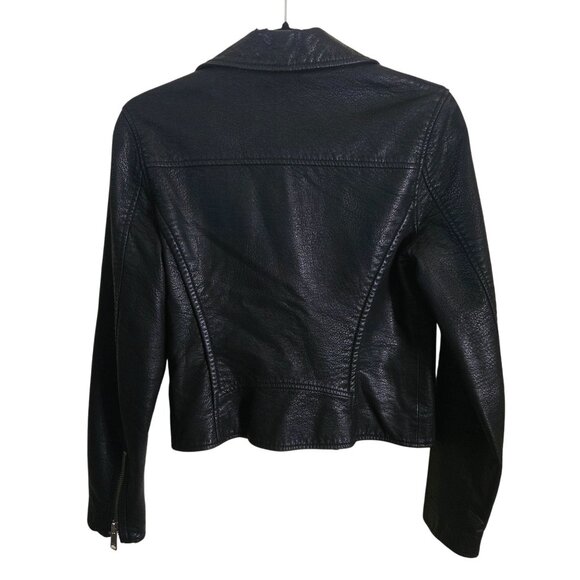 Pistola Evereve Isabel Moto Jacket Black Faux Leather Vegan Size S - Picture 3 of 11
